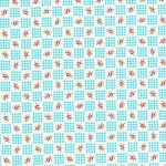 Flower Sugar Fall 2013 Aqua Floral Checkerboard