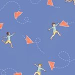 Children At Play Chasing Airplanes Flannelette