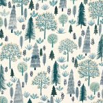 Christmas Trees Forest Green Digital Print **END OF BOLT**