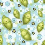 Stitched Garden Turquoise Sweet Peas