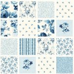 Symphony Rose Blue Rose Square Patchwork