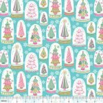 Vintage Noel Snowglobe Forest In Blue