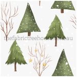 Christmas Forest Snowing Digital Print