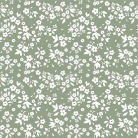 Field Of Flowers In Sage Mini Digital Print