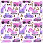 Pink Construction Digital Print