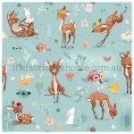 Playful Deers In The Garden Digital Print