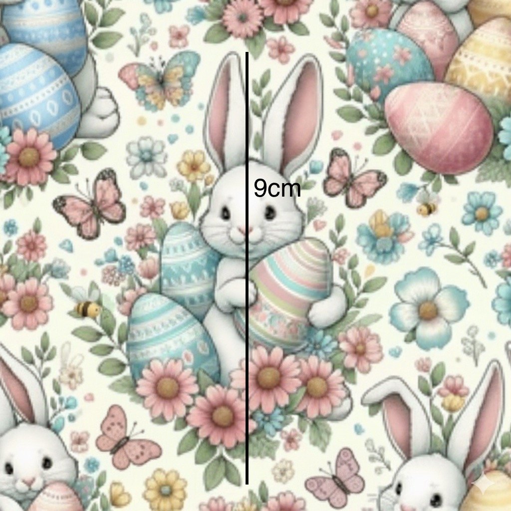 Bunnies in the Garden Pastel Measurments