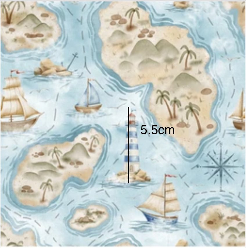 Pirate Map Measurments
