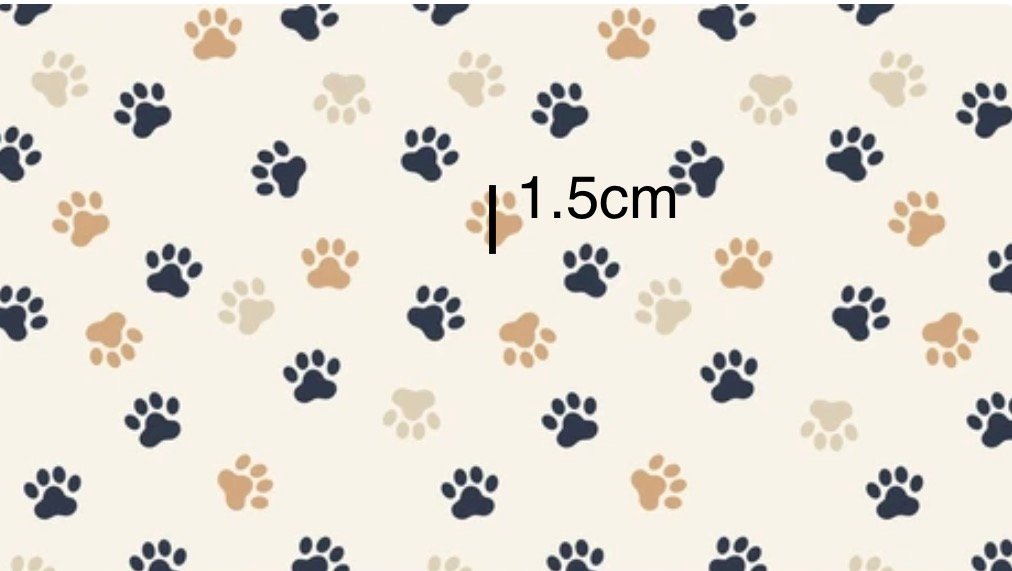 Paw Prints On Tan Size