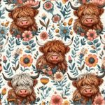 Highland Cows In The Garden