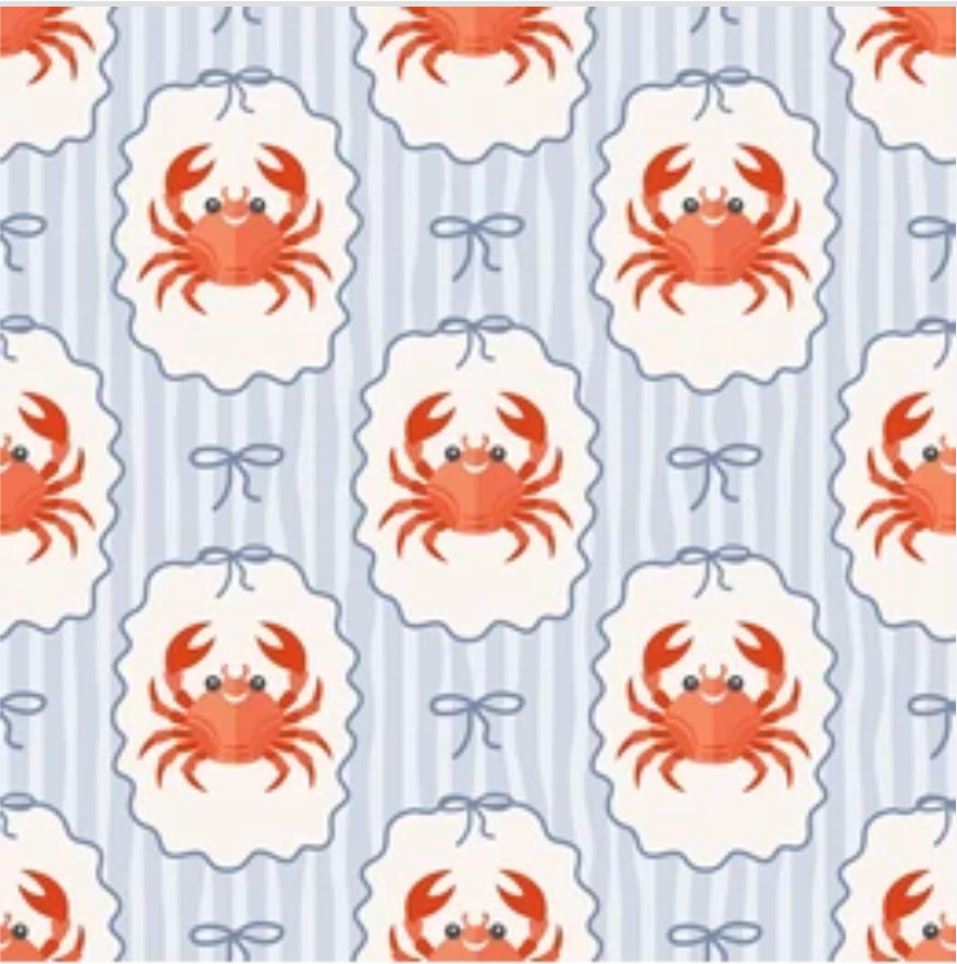 CrabFramedOnBlueStripe