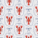 Pre-Order Lobster Framed On Blue Stripe